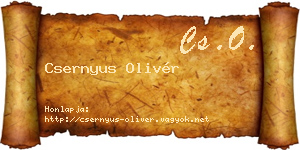 Csernyus Olivér névjegykártya