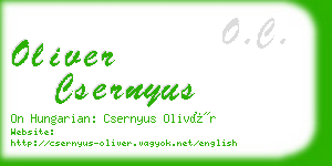 oliver csernyus business card